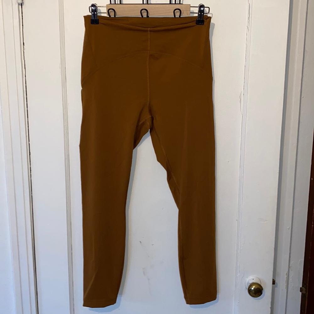 Lululemon instill high rise athletic leggings saddle brown